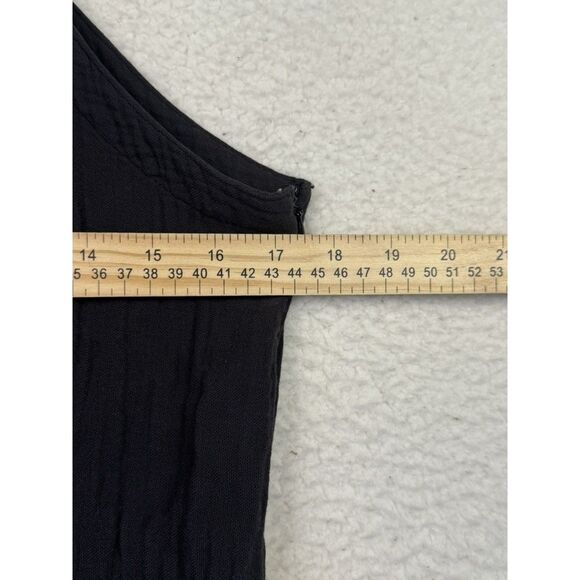 Cloth & Stone‎ Jumpsuit Womens Medium Black Sleeveless High Neck Cropped Pockets - Picture 12 of 12